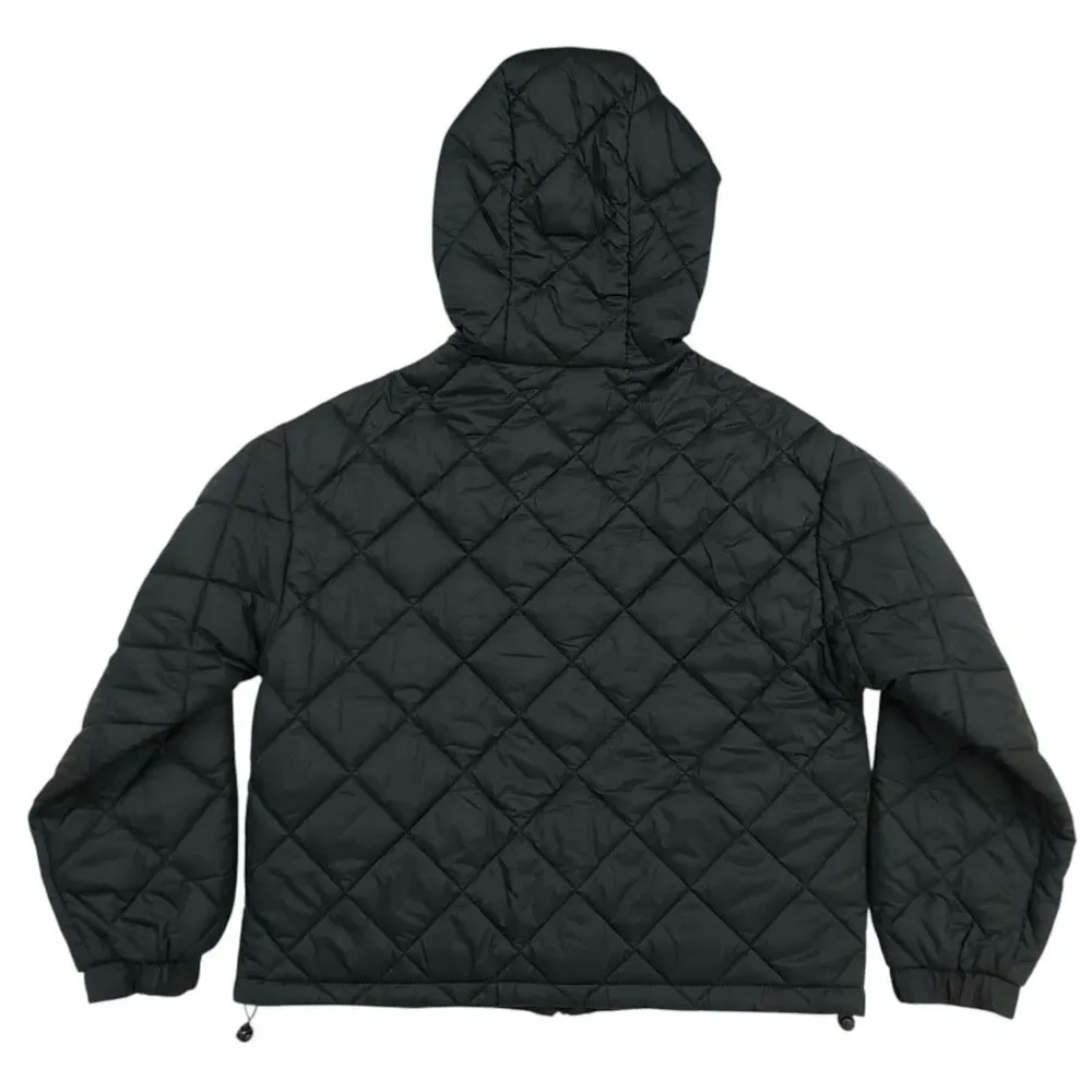 Bearpaw Outdoors Black Diamond Quilted Hooded Jacket Womens Small Lighweight